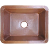 Linkasink - Hammered Farmhouse Kitchen Sink Single Bowl - Weathered Copper