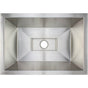 Linkasink - Smooth Rectangular Bar Sink with Grate (Sink Only - Price does not include decorative grate) - Smooth Satin Stainless Steel Smooth Rectangular Sink