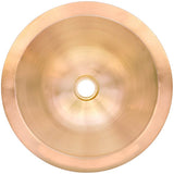 Linkasink - Smooth Small Round - Satin Unlacquered Rose Gold,Copper