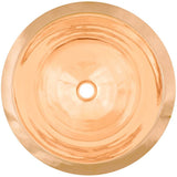 Linkasink - Smooth Large Round - Polished Unlacquered Rose Gold,Copper