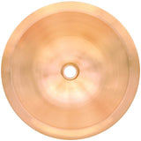 Linkasink - Smooth Large Round - Satin Unlacquered Rose Gold,Copper