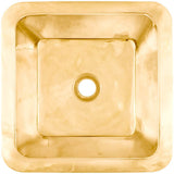 Linkasink - Smooth Small Square 2'' drain opening - Polished Unlacquered Brass