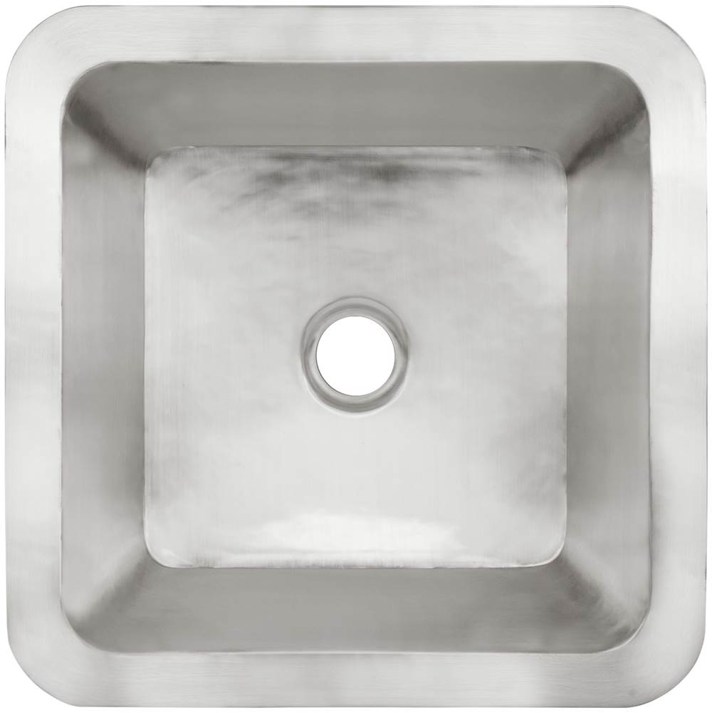 Linkasink - Smooth Small Square 2'' drain opening - Satin Stainless Steel