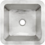 Linkasink - Smooth Small Square 2'' drain opening - Satin Stainless Steel