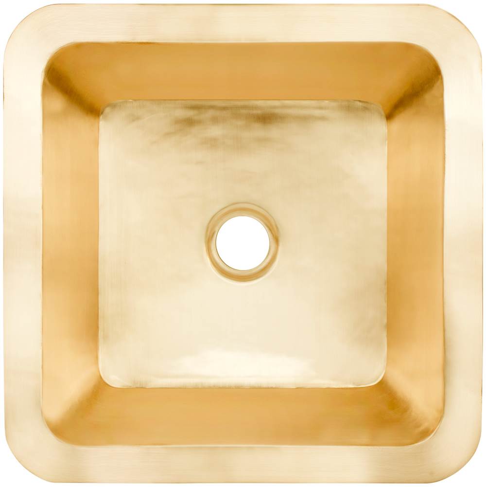 Linkasink - Smooth Small Square 2'' drain opening - Satin Unlacquered Brass