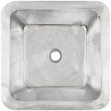 Linkasink - Smooth Small Square 1.5'' drain opening - Polished Stainless Steel