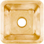 Linkasink - Smooth Small Square 3.5'' drain opening - Polished Unlacquered Brass