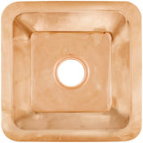 Linkasink - Smooth Small Square 3.5'' drain opening - Polished Unlacquered Rose Gold,Copper