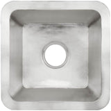 Linkasink - Smooth Small Square 3.5'' drain opening - Satin Stainless Steel