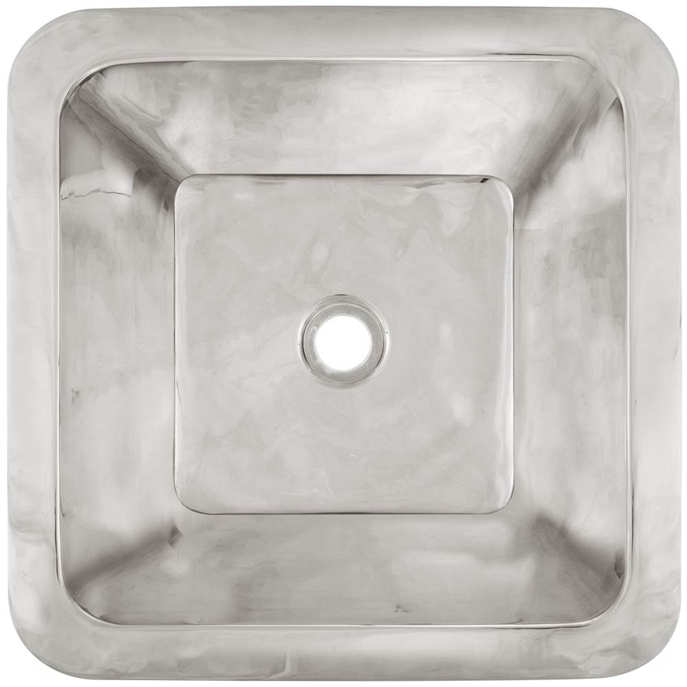 Linkasink - Smooth Large Square 2'' drain opening - Polished Stainless Steel