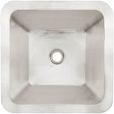 Linkasink - Smooth Large Square 2'' drain opening - Satin Stainless Steel