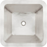 Linkasink - Smooth Large Square 1.5'' drain opening - Satin Stainless Steel