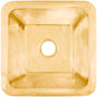 Linkasink - Smooth Large Square 3.5'' drain opening - Polished Unlacquered Brass