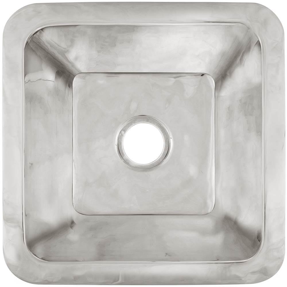 Linkasink - Smooth Large Square 3.5'' drain opening - Polished Stainless Steel