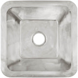 Linkasink - Smooth Large Square 3.5'' drain opening - Polished Stainless Steel