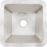 Linkasink - Smooth Large Square 3.5'' drain opening - Satin Stainless Steel