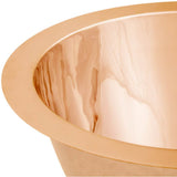 Smooth Small Round Flat Bottom Bar/Utility, 3.5'' drain opening
