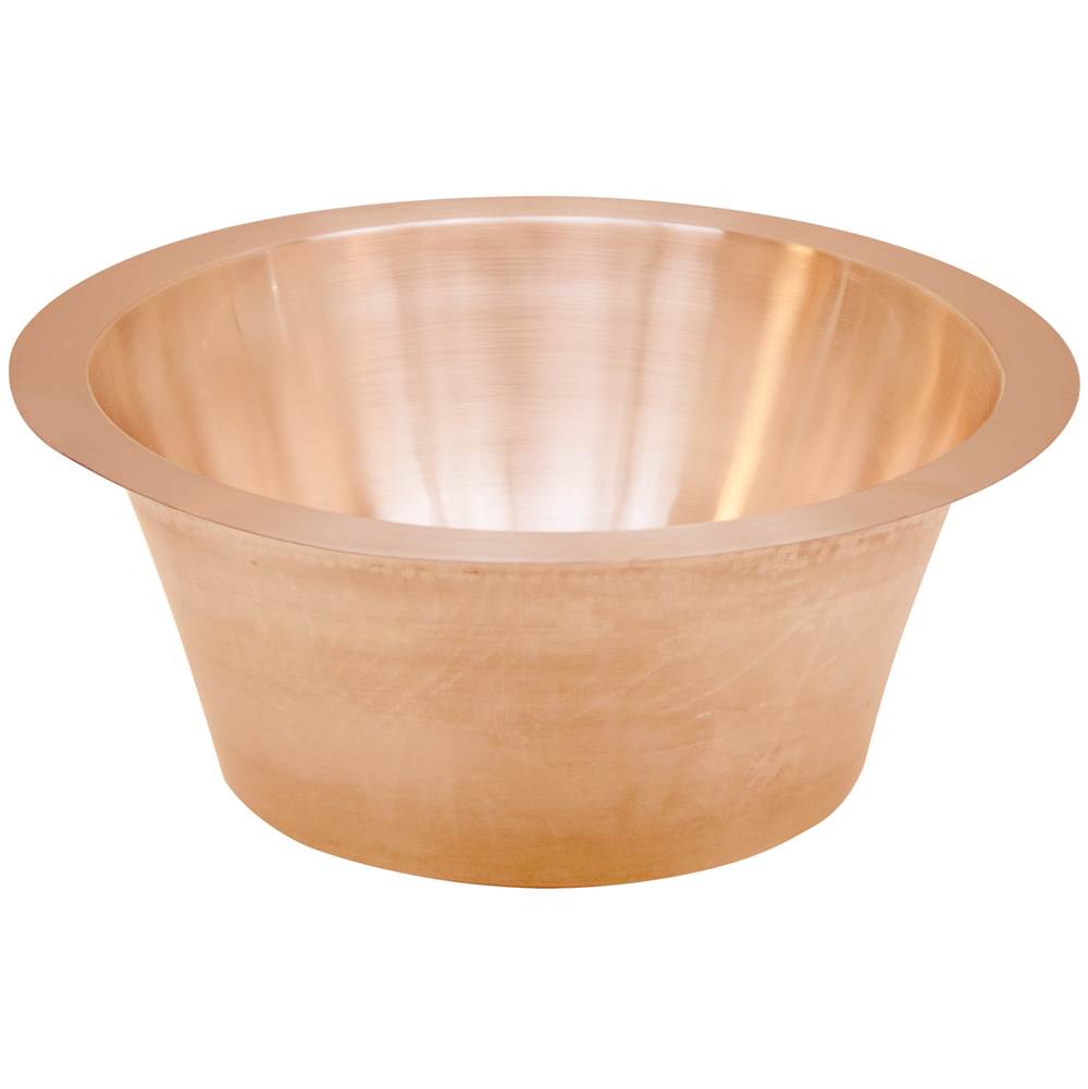 Smooth Small Round Flat Bottom Bar/Utility, 3.5'' drain opening
