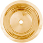 Linkasink - Smooth Small Round Flat Bottom Bar/Utility, 1.5'' drain opening - Polished Unlacquered Brass