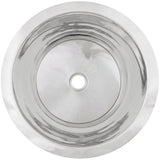 Linkasink - Smooth Small Round Flat Bottom Bar/Utility, 1.5'' drain opening - Polished Stainless Steel