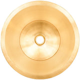 Linkasink - Smooth Small Round Flat Bottom Bar/Utility, 1.5'' drain opening - Satin Unlacquered Brass