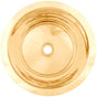 Linkasink - Smooth Small Round Flat Bottom Bar/Utility, 2'' drain opening - Polished Unlacquered Brass