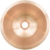 Linkasink - Smooth Small Round Flat Bottom Bar/Utility, 2'' drain opening - Satin Unlacquered Rose Gold