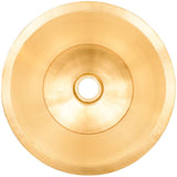 Linkasink - Smooth Small Round Flat Bottom Bar/Utility, 2'' drain opening - Satin Unlacquered Brass