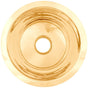 Linkasink - Smooth Small Round Flat Bottom Bar/Utility, 3.5'' drain opening - Polished Unlacquered Brass