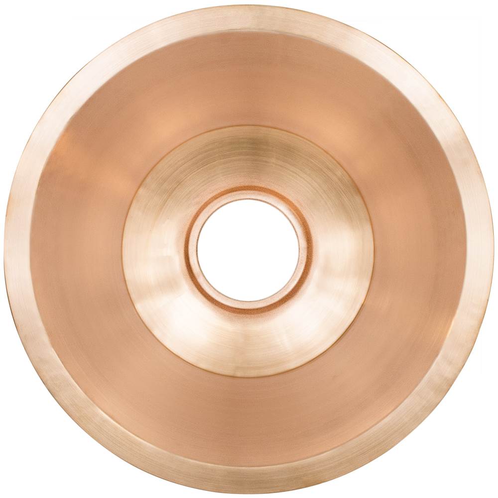 Linkasink - Smooth Small Round Flat Bottom Bar/Utility, 3.5'' drain opening - Satin Unlacquered Rose Gold
