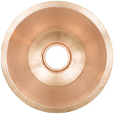 Linkasink - Smooth Small Round Flat Bottom Bar/Utility, 3.5'' drain opening - Satin Unlacquered Rose Gold