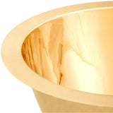 Smooth Large Round Flat Bottom Bar/Utility, 3.5'' drain opening