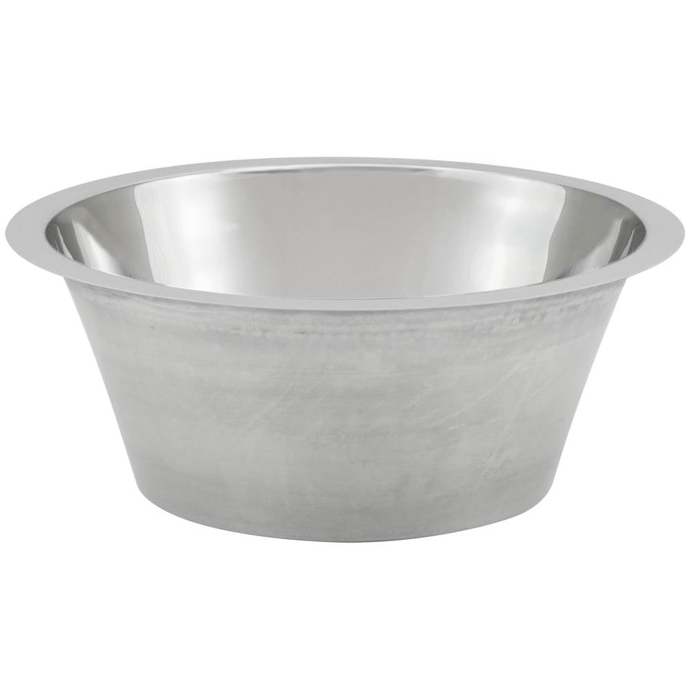 Smooth Large Round Flat Bottom Bar/Utility, 3.5'' drain opening