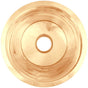 Linkasink - Smooth Large Round Flat Bottom Bar/Utility, 3.5'' drain opening - Polished Unlacquered Brass