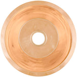 Linkasink - Smooth Large Round Flat Bottom Bar/Utility, 3.5'' drain opening - Polished Unlacquered Rose Gold