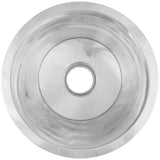 Linkasink - Smooth Large Round Flat Bottom Bar/Utility, 3.5'' drain opening - Polished Stainless Steel