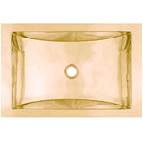 Linkasink - Smooth Rectangular Crescent - Polished Unlacquered Brass