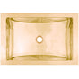 Linkasink - Smooth Rectangular Crescent - Polished Unlacquered Brass