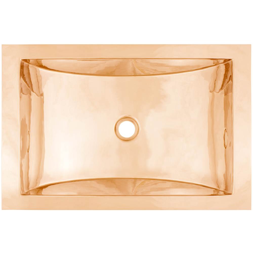 Linkasink - Smooth Rectangular Crescent - Polished Unlacquered Rose Gold