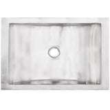 Linkasink - Smooth Rectangular Crescent - Satin Stainless Steel