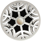 Linkasink - Maze Grid with Mother of Pearl Screw - Polished Hammered Stainless Steel