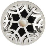 Linkasink - Maze Grid with Mother of Pearl Screw - Polished Smooth Stainless Steel