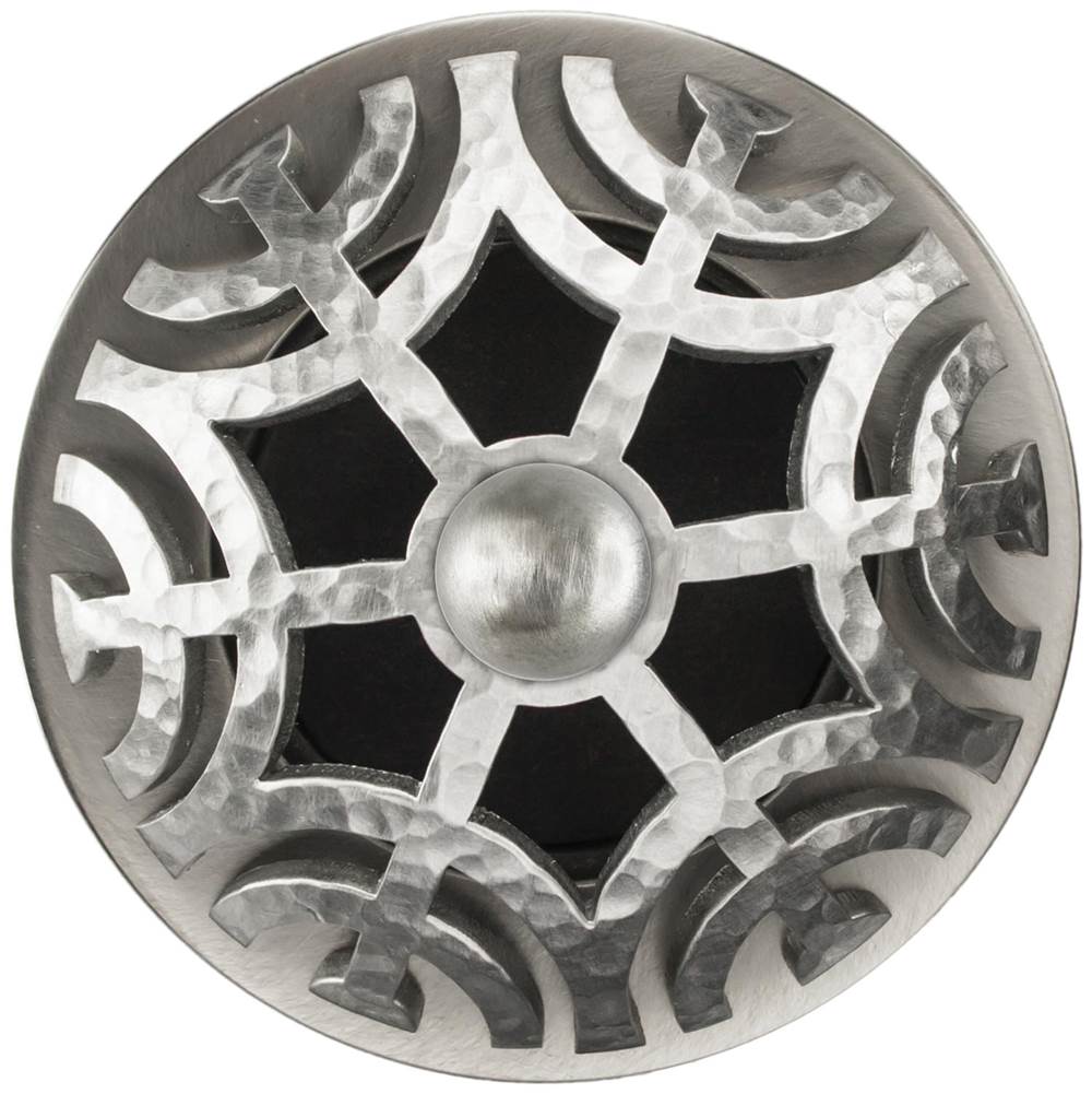 Linkasink - Maze Grid with Sphere Screw - Satin Hammered Stainless Steel