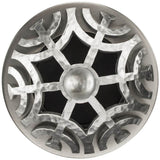 Linkasink - Maze Grid with Sphere Screw - Satin Hammered Stainless Steel