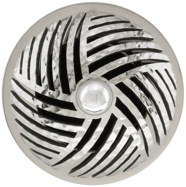 Linkasink - Herringbone Grid with Sphere Screw - Polished Hammered Stainless Steel