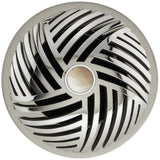 Linkasink - Herringbone Grid with Mother of Pearl Screw - Polished Smooth Stainless Steel
