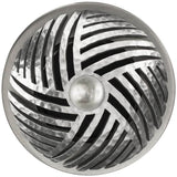 Linkasink - Herringbone Grid with Sphere Screw - Satin Hammered Stainless Steel