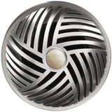 Linkasink - Herringbone Grid with Mother of Pearl Screw - Satin Smooth Stainless Steel