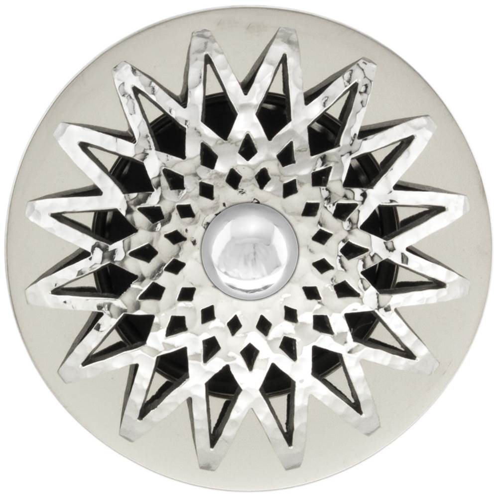 Linkasink - Star Grid with Sphere Screw - Polished Hammered Stainless Steel