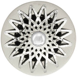 Linkasink - Star Grid with Sphere Screw - Polished Hammered Stainless Steel
